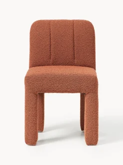 Silla tapizada en tejido bouclé Lukas