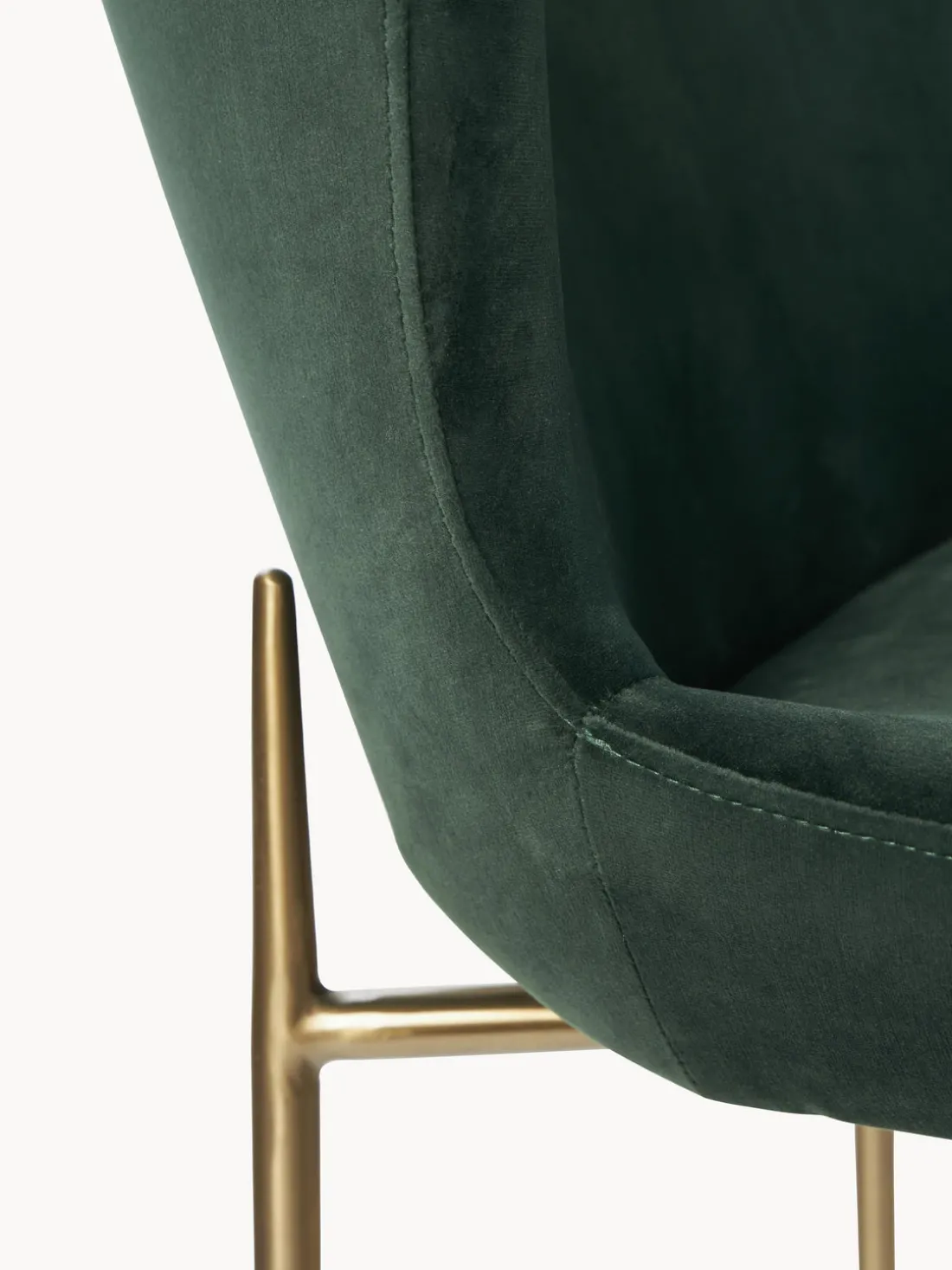 Silla tapizada en terciopelo Tess