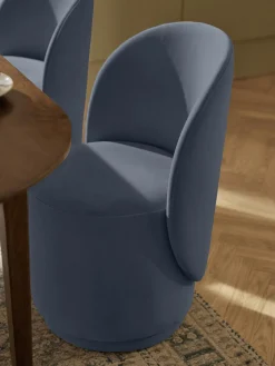 Silla tapizada en terciopelo Zeyno