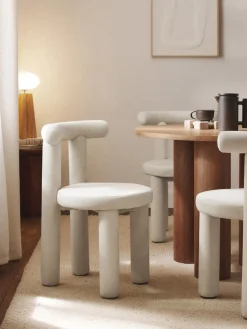 Silla tapizada en terciopelo Calan