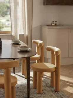 Silla tapizada en terciopelo Calan