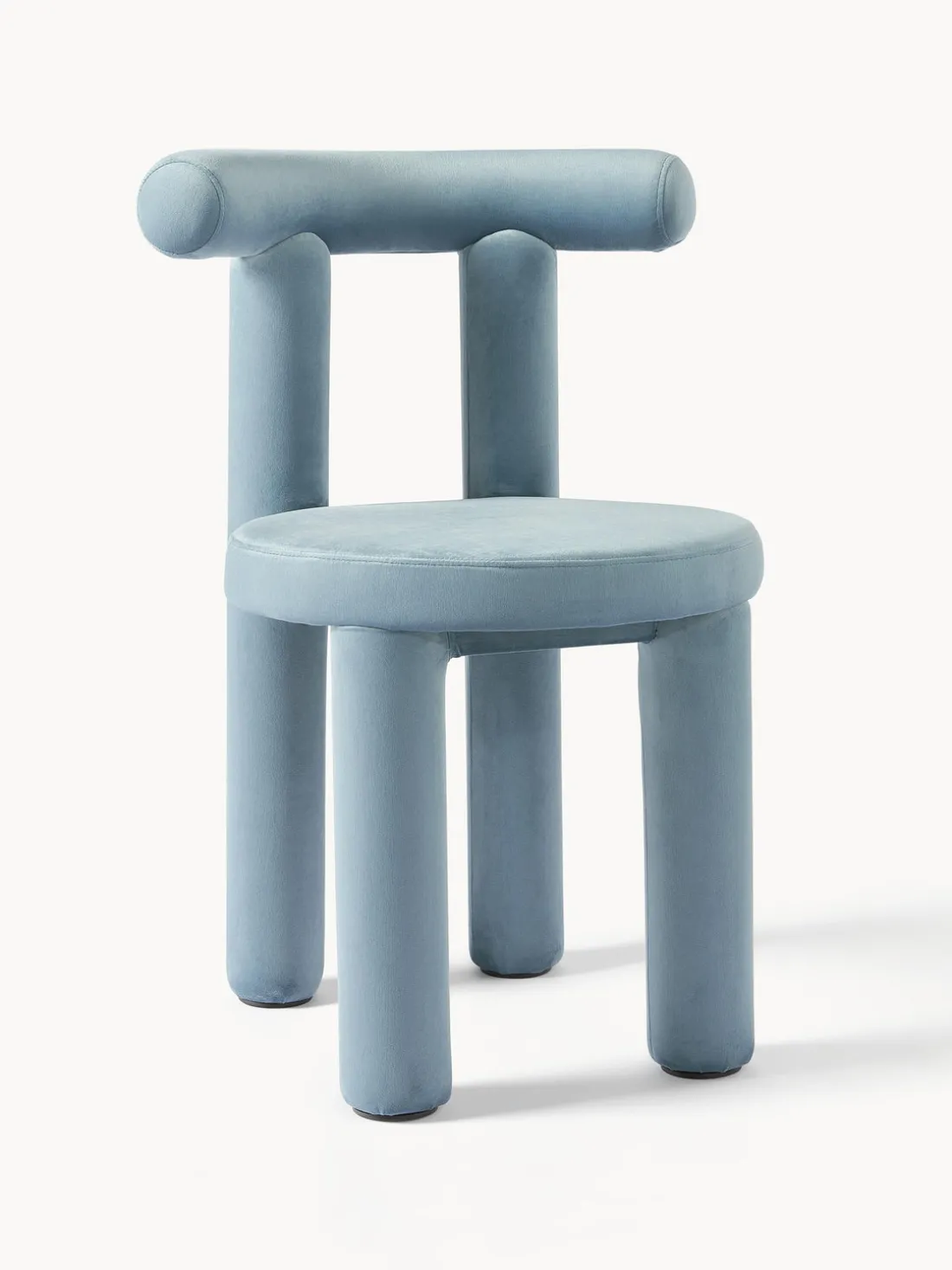 Silla tapizada en terciopelo Calan