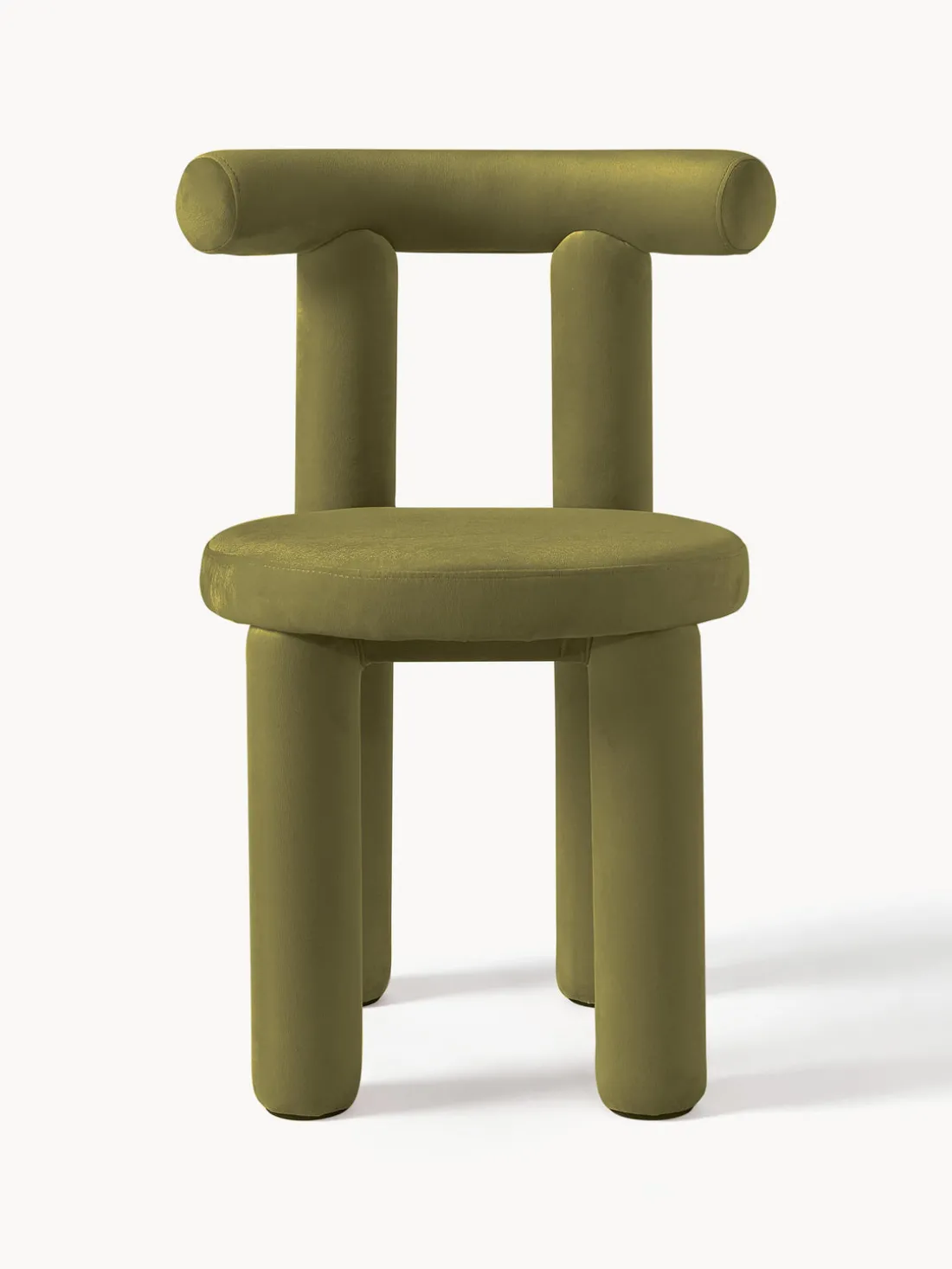 Silla tapizada en terciopelo Calan