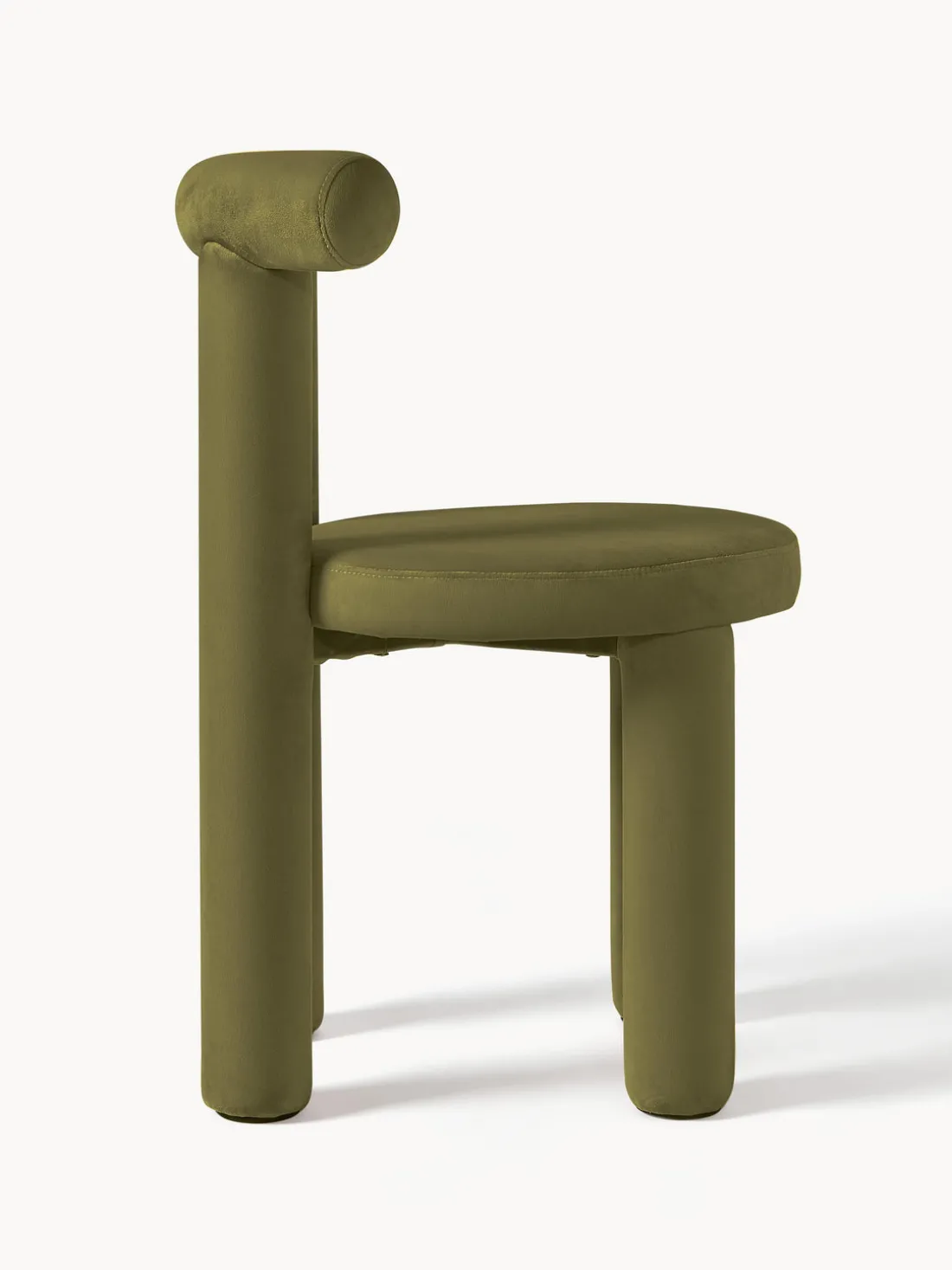 Silla tapizada en terciopelo Calan