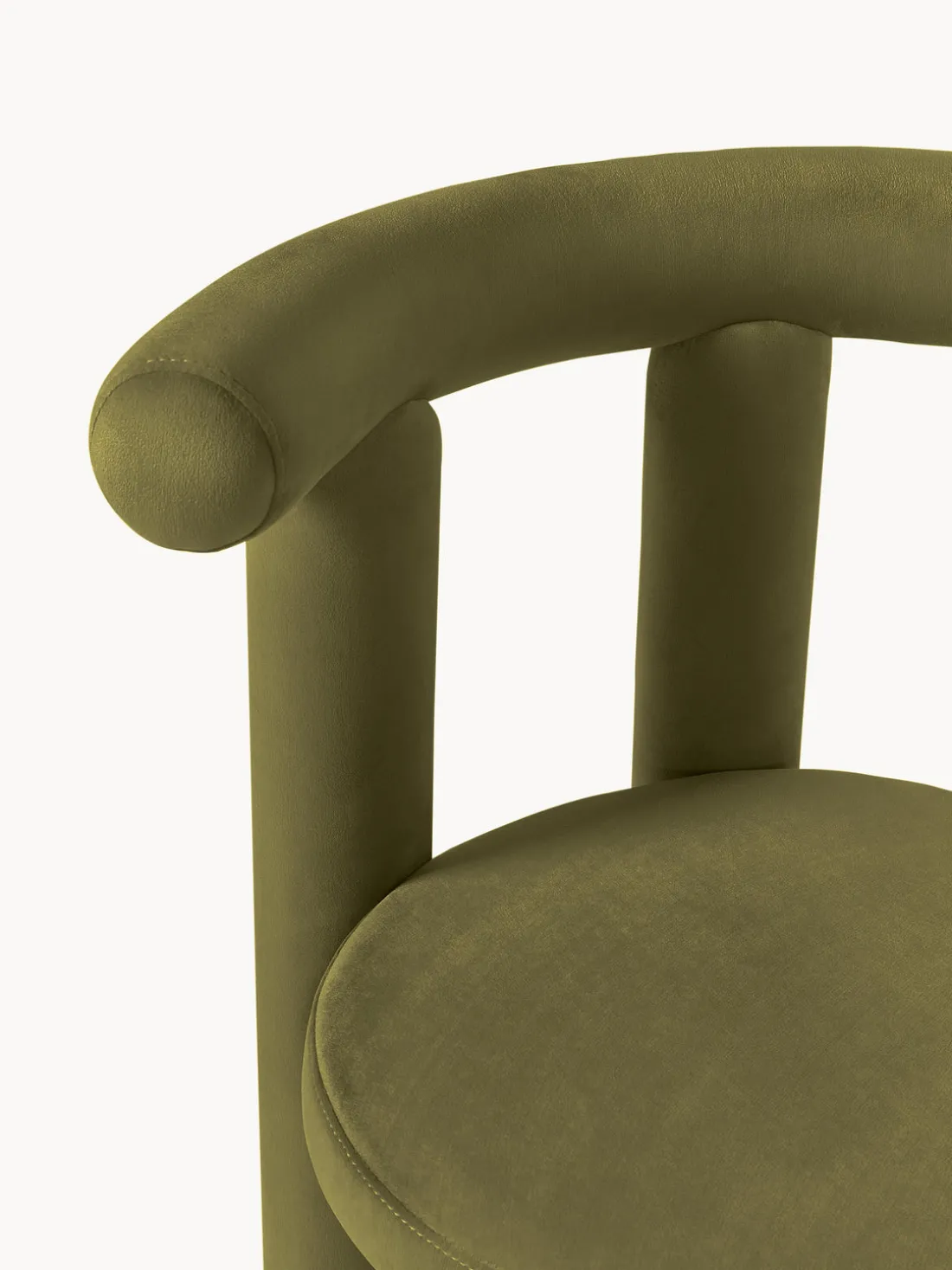 Silla tapizada en terciopelo Calan