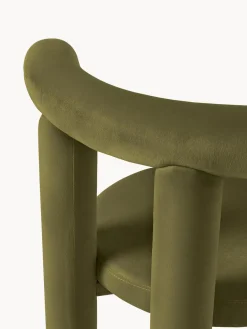 Silla tapizada en terciopelo Calan