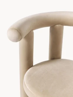 Silla tapizada en terciopelo Calan