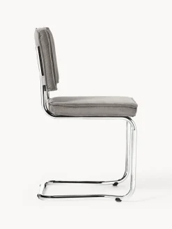 Sillas cantilever de pana Kink, 2 uds.