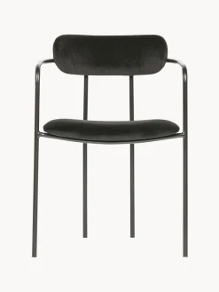 Sillas con reposabrazos de terciopelo Elvy, 2 uds.