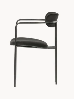 Sillas con reposabrazos de terciopelo Elvy, 2 uds.