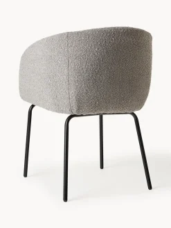 Sillas con reposabrazos en tejido bouclé Alani, 2 uds.