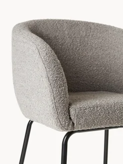 Sillas con reposabrazos en tejido bouclé Alani, 2 uds.