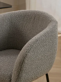 Sillas con reposabrazos en tejido bouclé Alani, 2 uds.