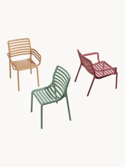 Sillas de jardín apilables con reposabrazos Doga, 2 uds.