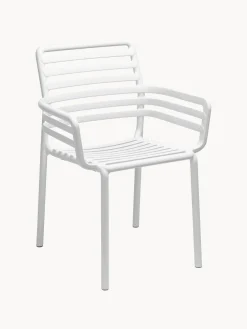 Sillas de jardín apilables con reposabrazos Doga, 2 uds.