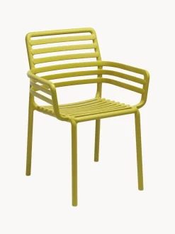 Sillas de jardín apilables con reposabrazos Doga, 2 uds.