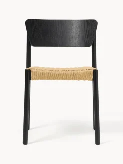 Sillas de madera y ratán Danny, 2 uds.