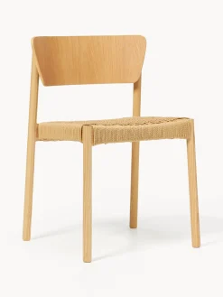 Sillas de madera y ratán Danny, 2 uds.