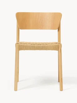 Sillas de madera y ratán Danny, 2 uds.