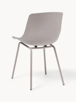 Sillas de plástico con patas de metal Joe, 2 uds.