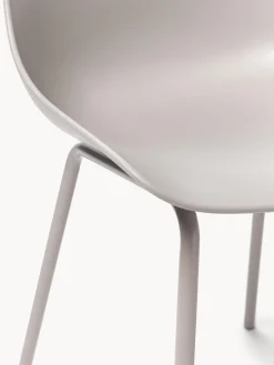 Sillas de plástico con patas de metal Joe, 2 uds.