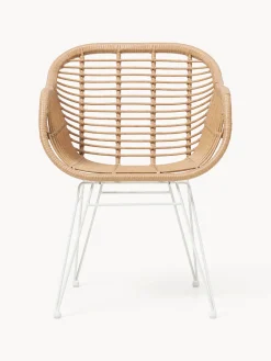 Sillas de polirratán con reposabrazos Costa, 2 uds.