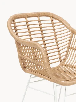 Sillas de polirratán con reposabrazos Costa, 2 uds.