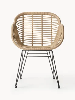 Sillas de ratán con reposabrazos Costa, 2 uds.