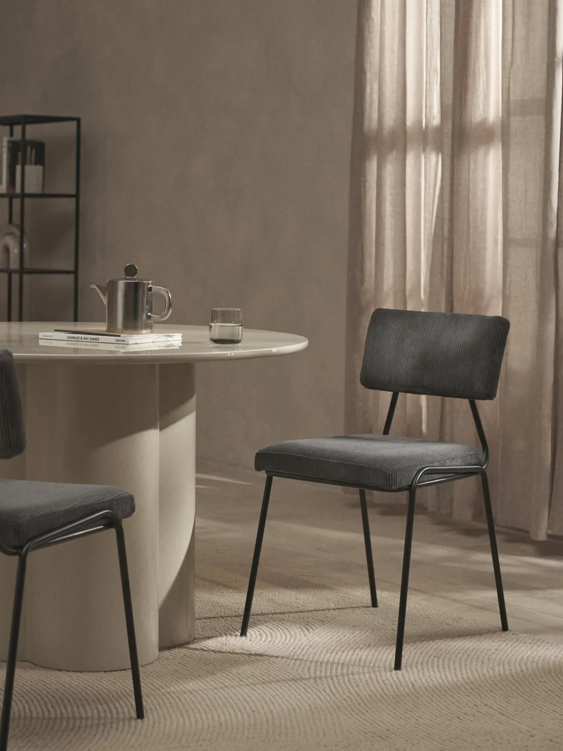 Sillas tapizadas en pana Mats, 2 uds.