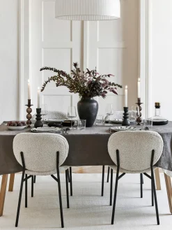 Sillas tapizadas en tejido bouclé Ulrica, 2 uds.