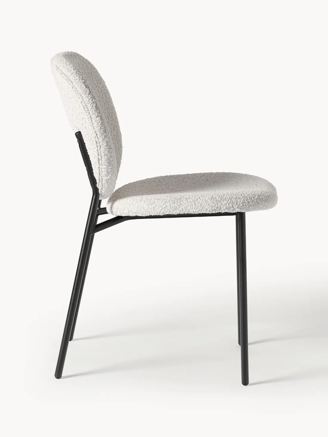 Sillas tapizadas en tejido bouclé Ulrica, 2 uds.