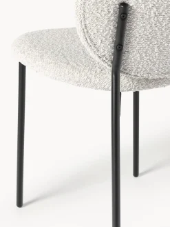 Sillas tapizadas en tejido bouclé Ulrica, 2 uds.