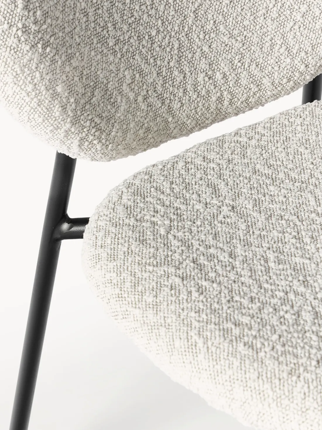 Sillas tapizadas en tejido bouclé Ulrica, 2 uds.