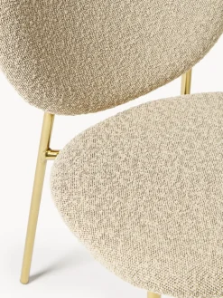 Sillas tapizadas en tejido bouclé Ulrica, 2 uds.