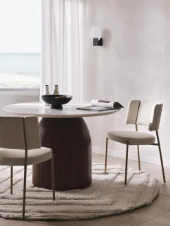 Sillas tapizadas en tejido bouclé Samantha, 2 uds.