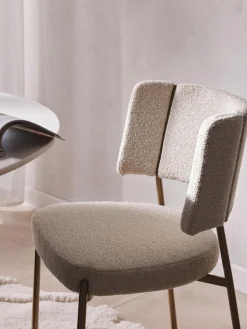 Sillas tapizadas en tejido bouclé Samantha, 2 uds.