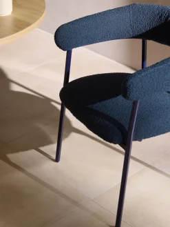 Sillas tapizadas en tejido bouclé Thiago, 2 uds.