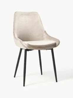 Sillas tapizadas en terciopelo Sierra, 2 uds.