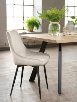 Sillas tapizadas en terciopelo Sierra, 2 uds.