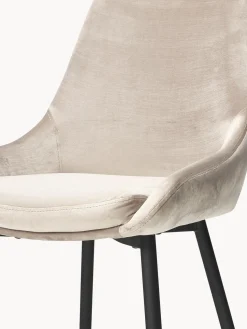 Sillas tapizadas en terciopelo Sierra, 2 uds.