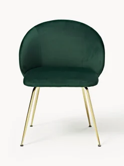 Sillas tapizadas en terciopelo Luisa, 2 uds.