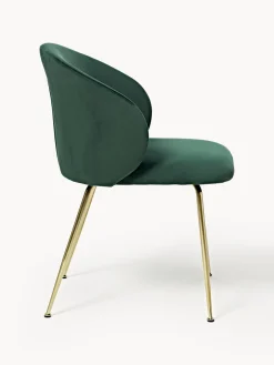 Sillas tapizadas en terciopelo Luisa, 2 uds.