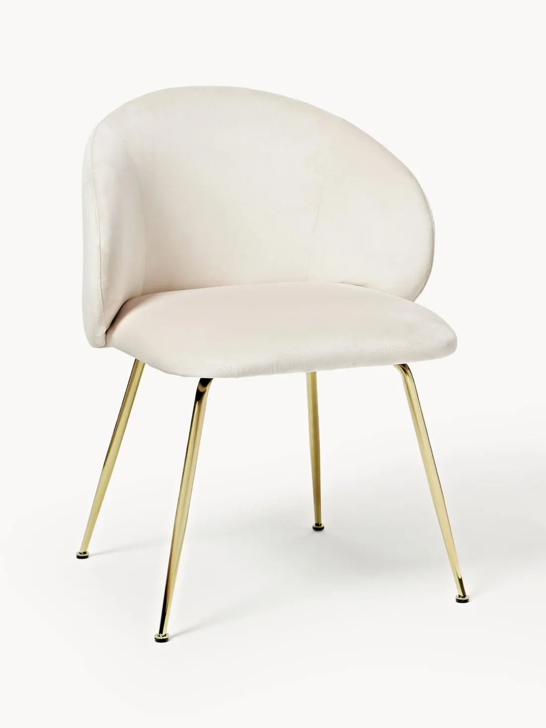 Sillas tapizadas en terciopelo Luisa, 2 uds.