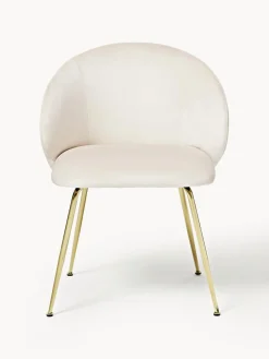 Sillas tapizadas en terciopelo Luisa, 2 uds.