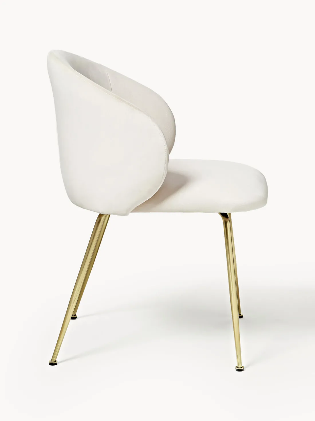 Sillas tapizadas en terciopelo Luisa, 2 uds.