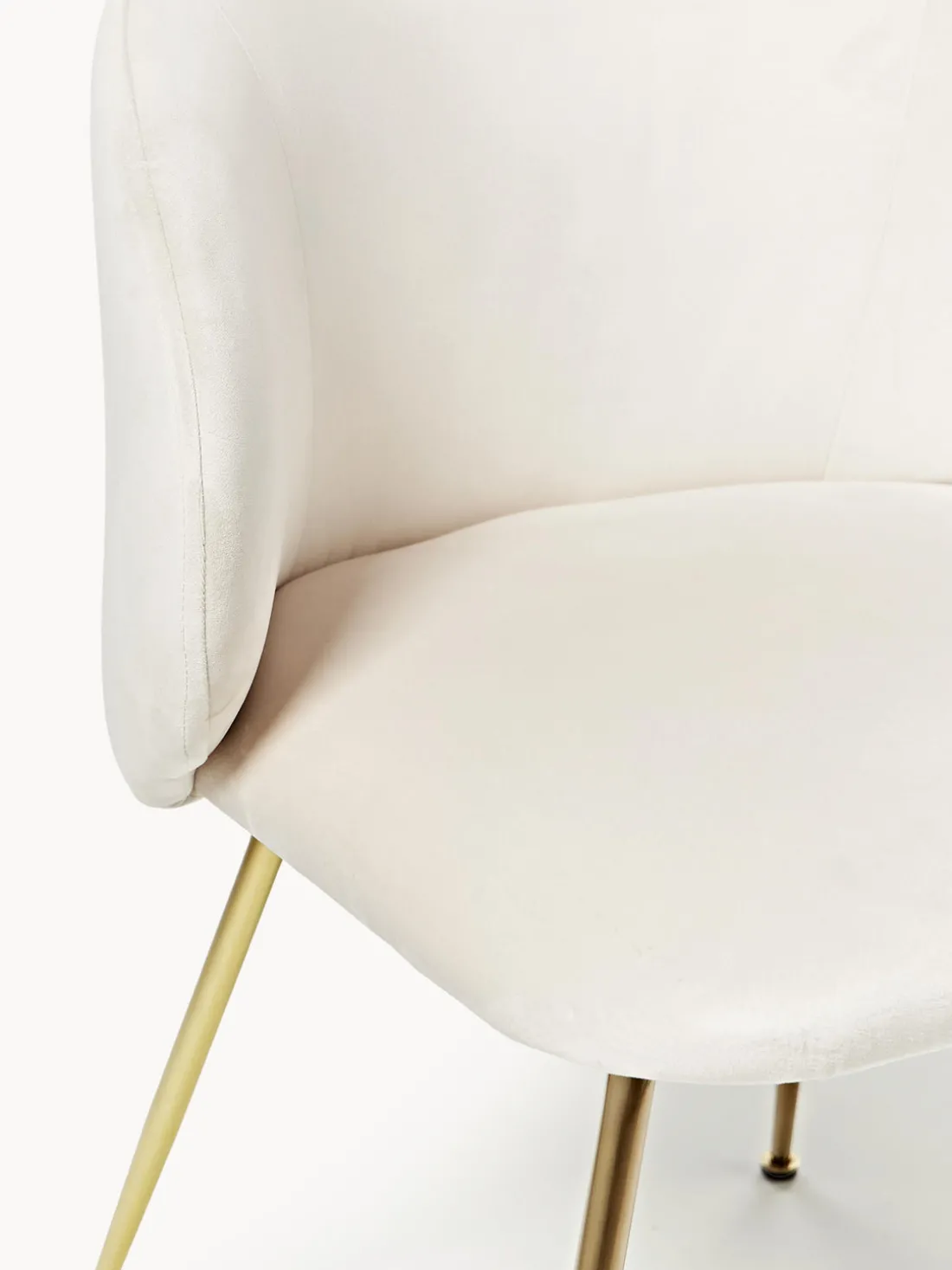 Sillas tapizadas en terciopelo Luisa, 2 uds.