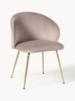 Sillas tapizadas en terciopelo Luisa, 2 uds.