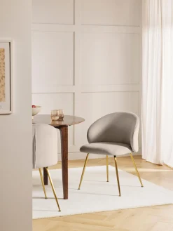 Sillas tapizadas en terciopelo Luisa, 2 uds.