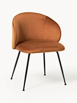 Sillas tapizadas en terciopelo Luisa, 2 uds.