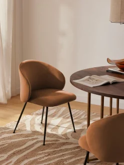 Sillas tapizadas en terciopelo Luisa, 2 uds.